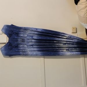 Chicos blue Paisley almost ankle length dress